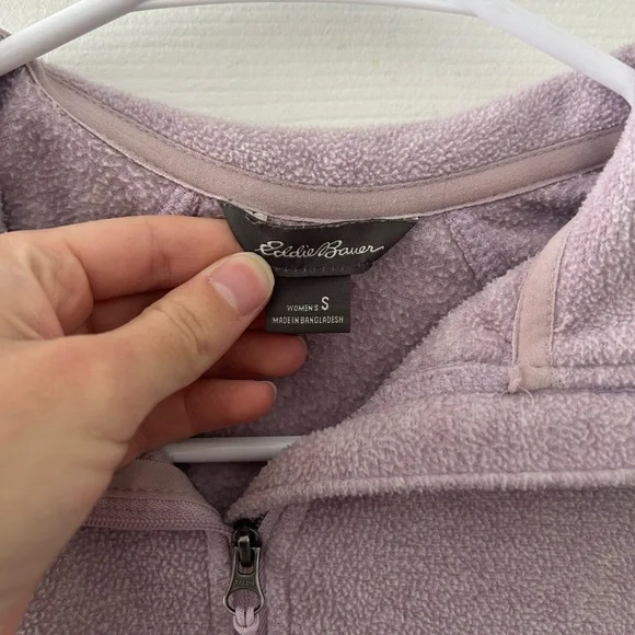 Eddie Bauer Women's Lavender Quarter-Zip Pullover - Picture 2 of 3